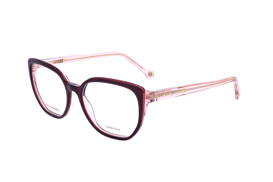 Preloved - Carolina Herrera Womens 52mm Burgundy Pink Eyeglasses Her0214-0t5-52 One Color