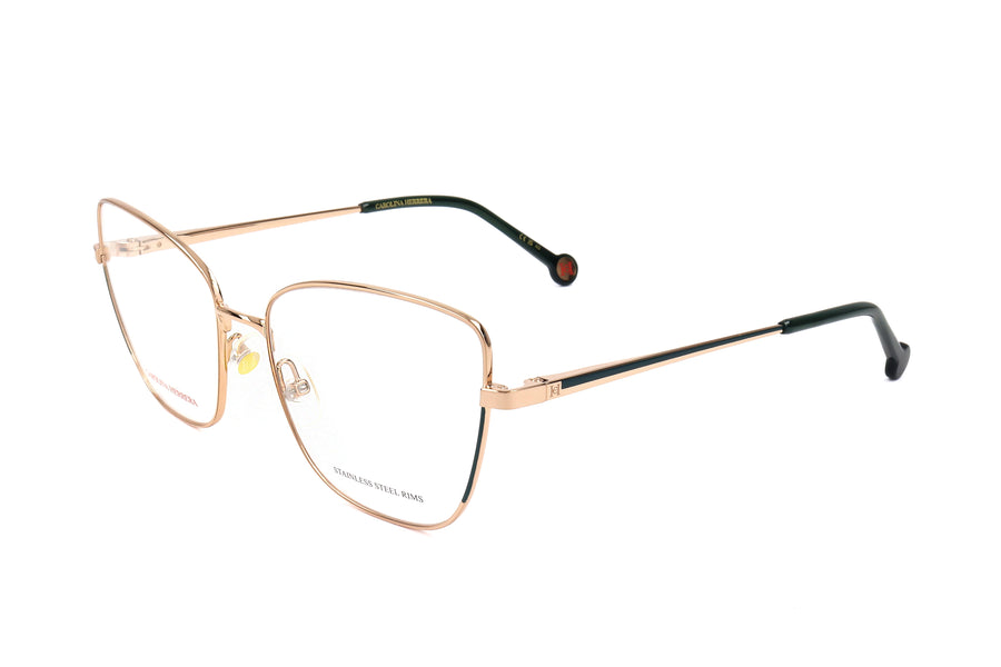Preloved - Carolina Herrera Womens 56mm Gold Green Eyeglasses Her0209-Pef-56 One Color