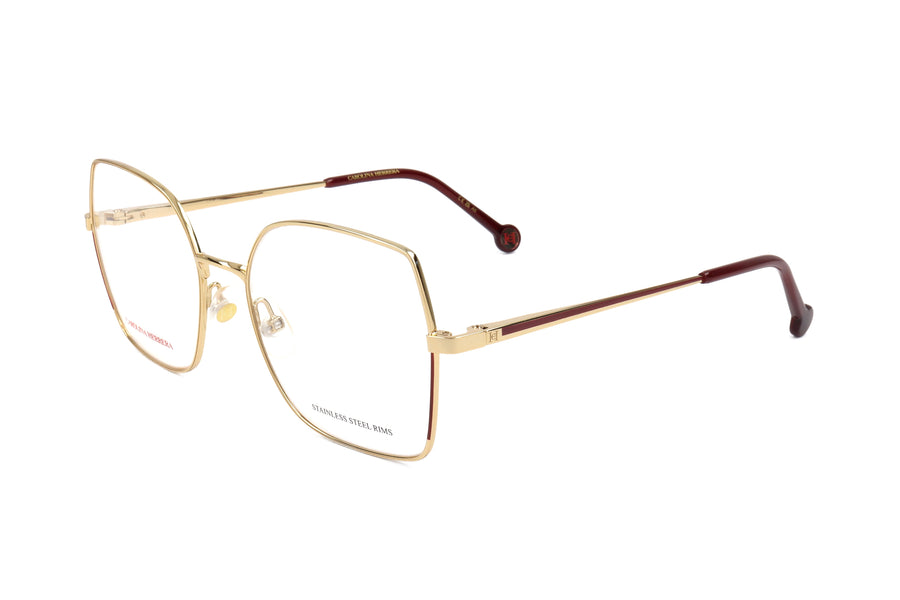 Preloved - Carolina Herrera Womens 55mm Burgundy Gold Eyeglasses Her0206-6k3-55 One Color