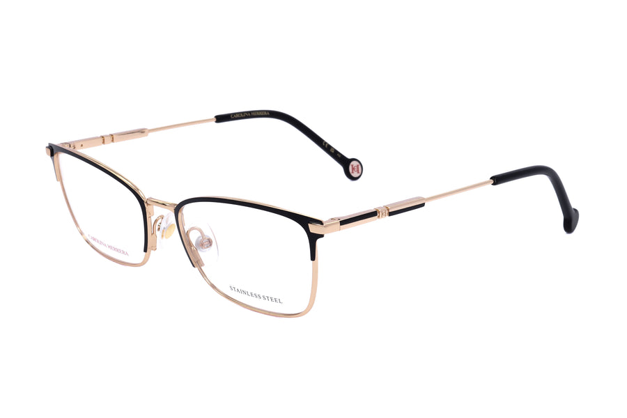 Preloved - Carolina Herrera Womens 54mm Gold Black Eyeglasses Her0204-Rhl-54 One Color