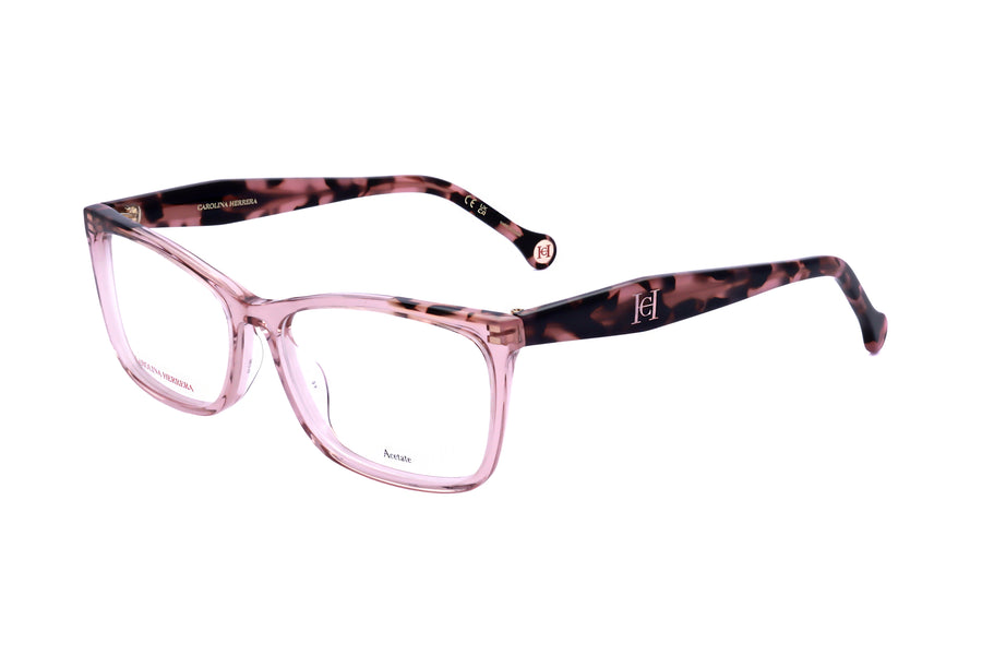 Preloved - Carolina Herrera Womens 56mm Pink Havana Eyeglasses Her0202-G-Ht8-56 One Color