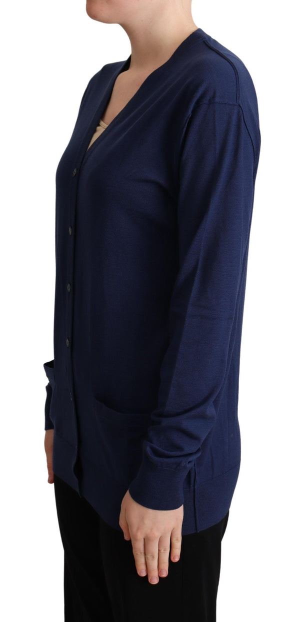 Dolce & Gabbana 100% Virgin Wool cardigan in navy
