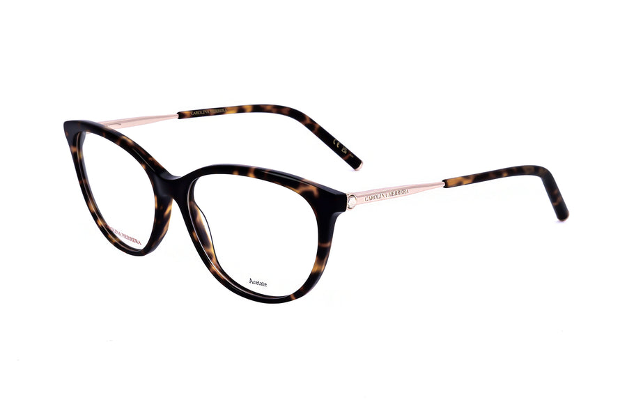Preloved - Carolina Herrera Womens 55mm Havana Gold Eyeglasses Her0196-2ik-55 One Color
