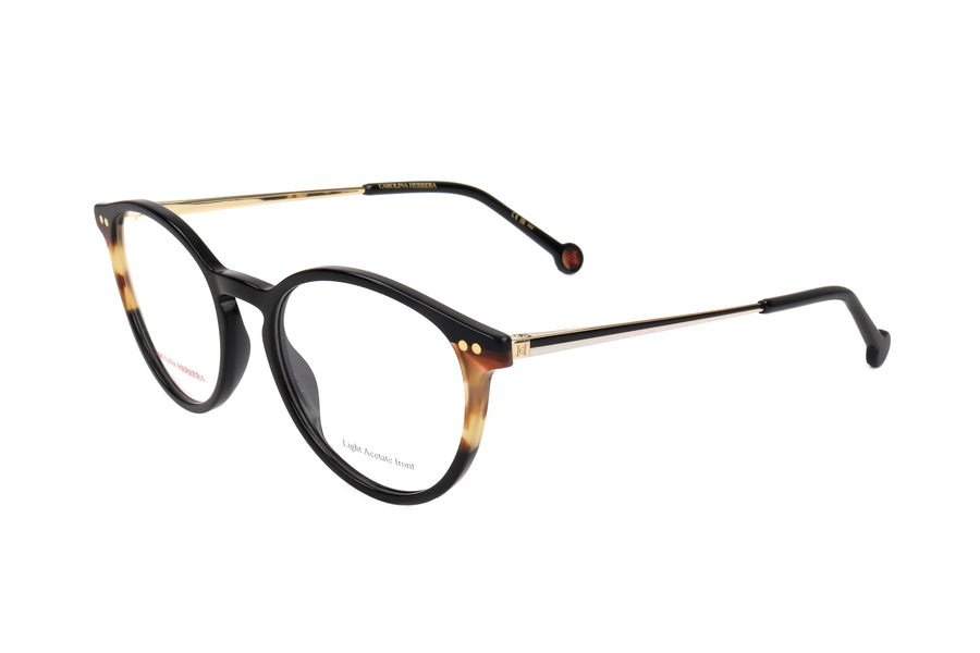 Preloved - Carolina Herrera Womens 51mm Black Havana Eyeglasses Her0166-Wr7-51 One Color