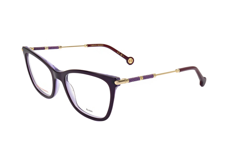 Preloved - Carolina Herrera Womens 54mm Violet Glitter Eyeglasses Her0151-Yhp-54 One Color