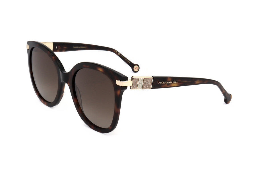 Preloved - Carolina Herrera Womens 55mm Havana Sunglasses Her0134-S-086-55 One Color