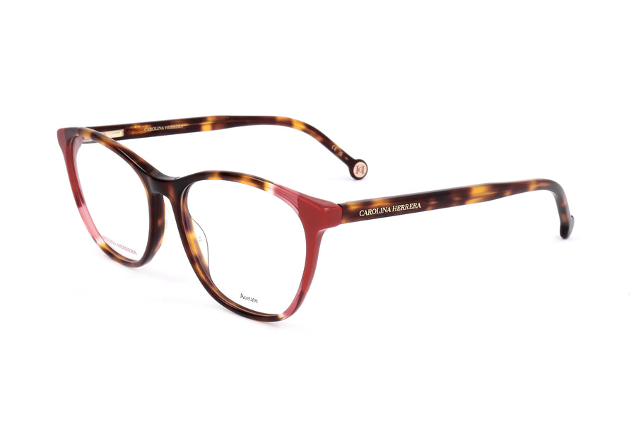 Preloved - Carolina Herrera Womens 54mm Havana Red Eyeglasses Her0123-O63-54 One Color
