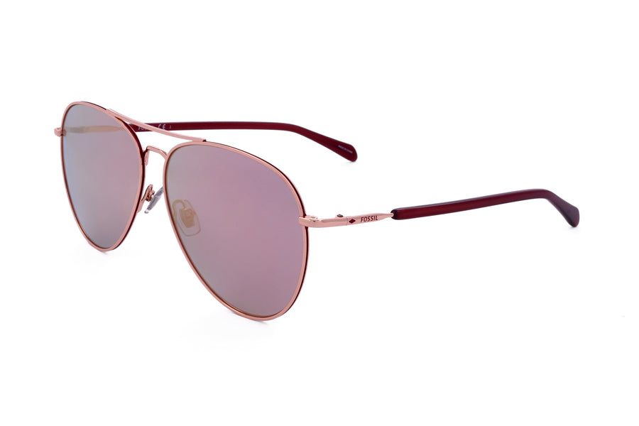 Preloved - Fossil Womens 58mm Rose Gold Sunglasses Fos3102-G-S-Au2-58 One Color