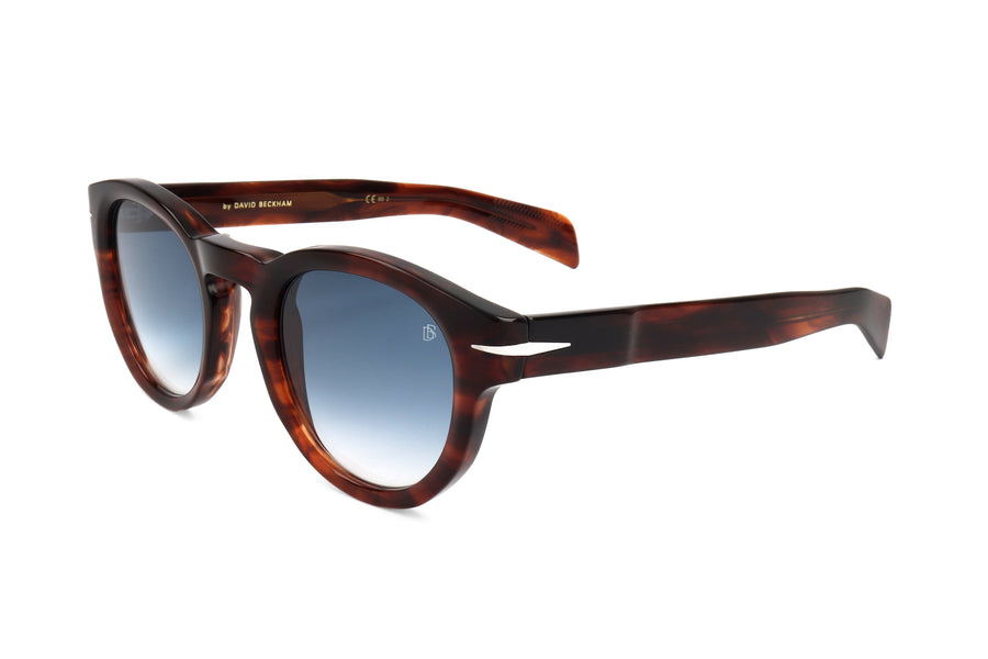 Preloved - David Beckham Mens 48mm Brown Striped Havana Sunglasses Db7041-S-Z15-48 One Color