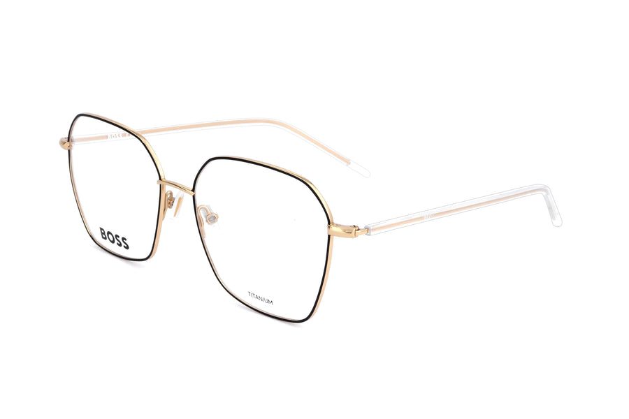 Preloved - Hugo Boss Womens 54mm Black Gold Eyeglasses Boss1398-2m2-54 One Color