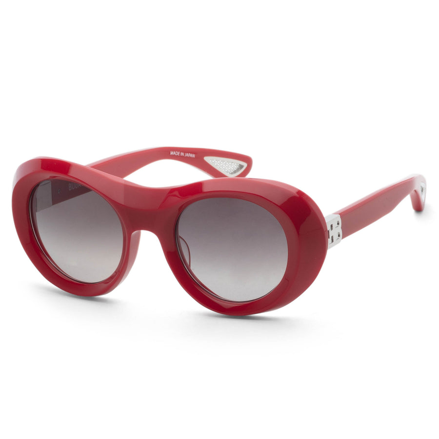 Preloved - Bugatti Unisex 49mm Red Sterling Silver Sunglasses 03-Rd One Color