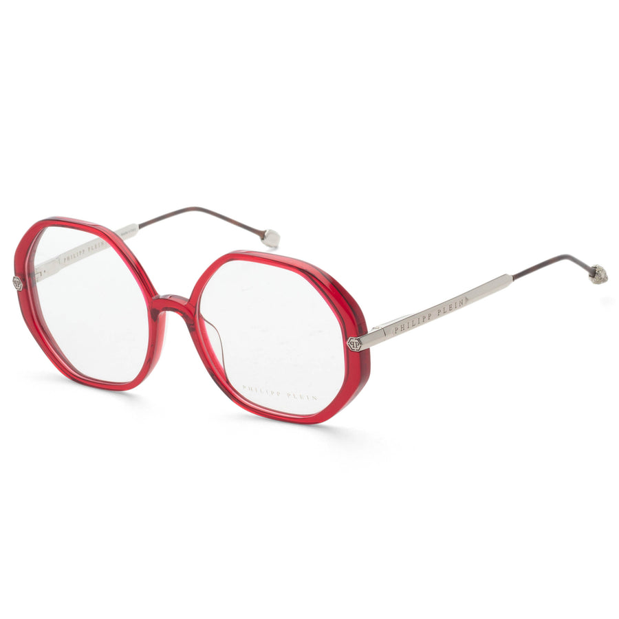 Preloved - Philipp Plein Womens 56mm Shiny Transparent Red Eyeglasses Vpp053s5609wa One Color