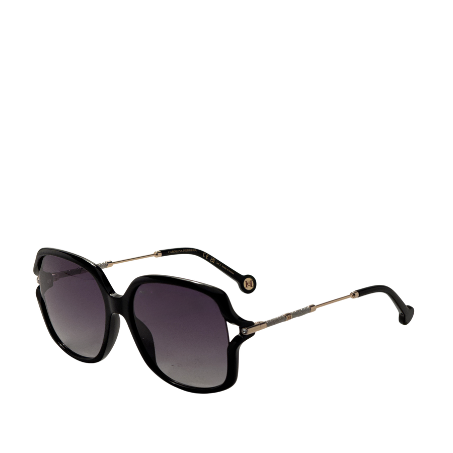 Preloved - Carolina Herrera Womens 58mm Black Sunglasses Her0132-G-S-807-58 One Color
