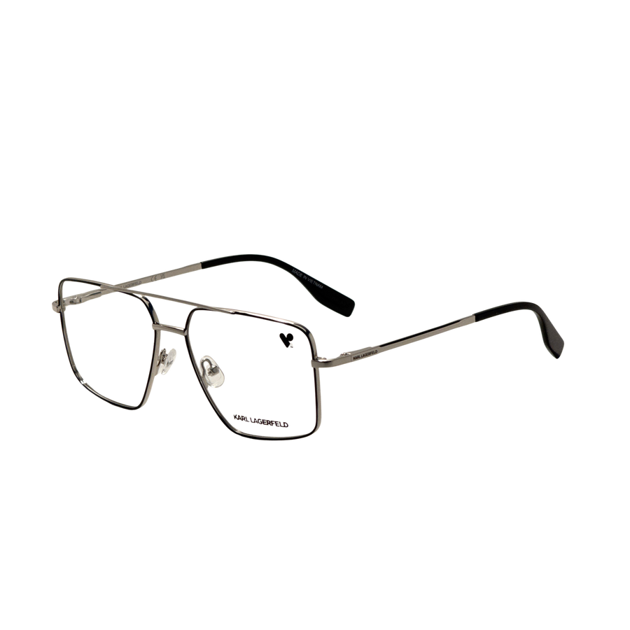 Preloved - Karl Lagerfeld Mens 56mm Black Silver Eyeglasses Kl357-044-56 One Color
