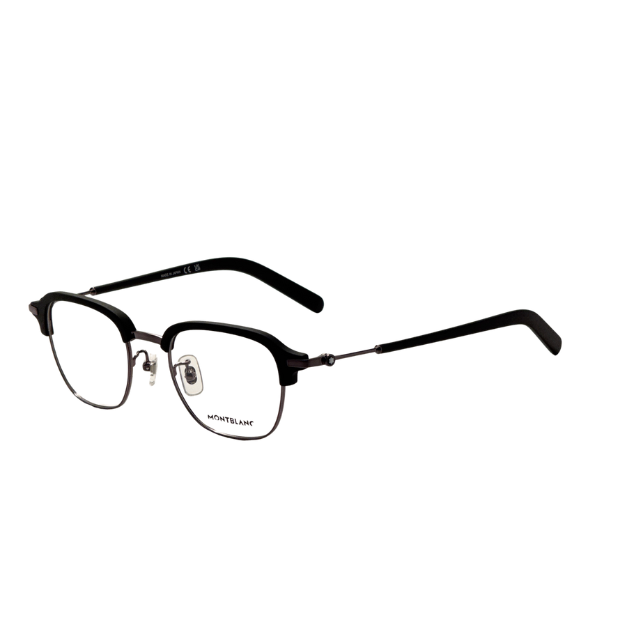 Preloved - Montblanc Mens 50 Mm Black Gunmetal Eyeglasses Mb0390o-002-50 One Color