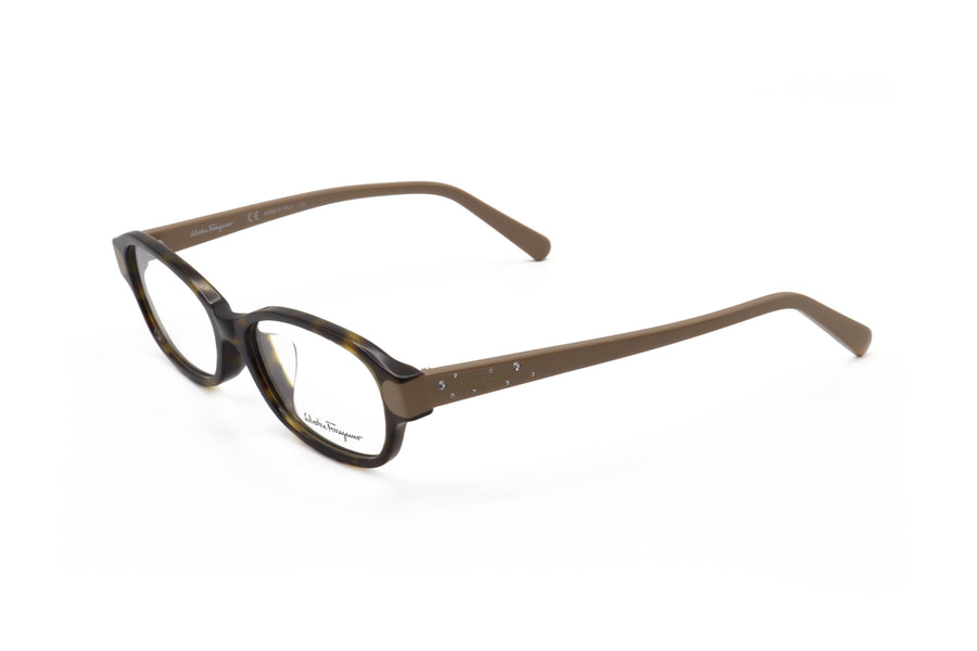 Preloved - Ferragamo Womens 53mm Havana-Nut Eyeglasses Sf2795ra-274-53 One Color