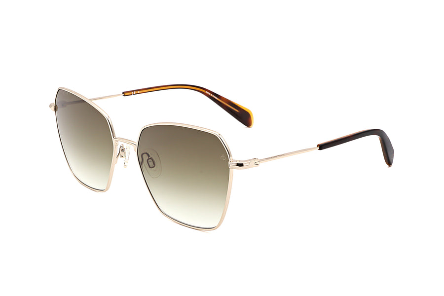 Preloved - Rag & Bone Womens 58mm Gold Green Sunglasses Rnb1034-G-S-Pef-58 One Color