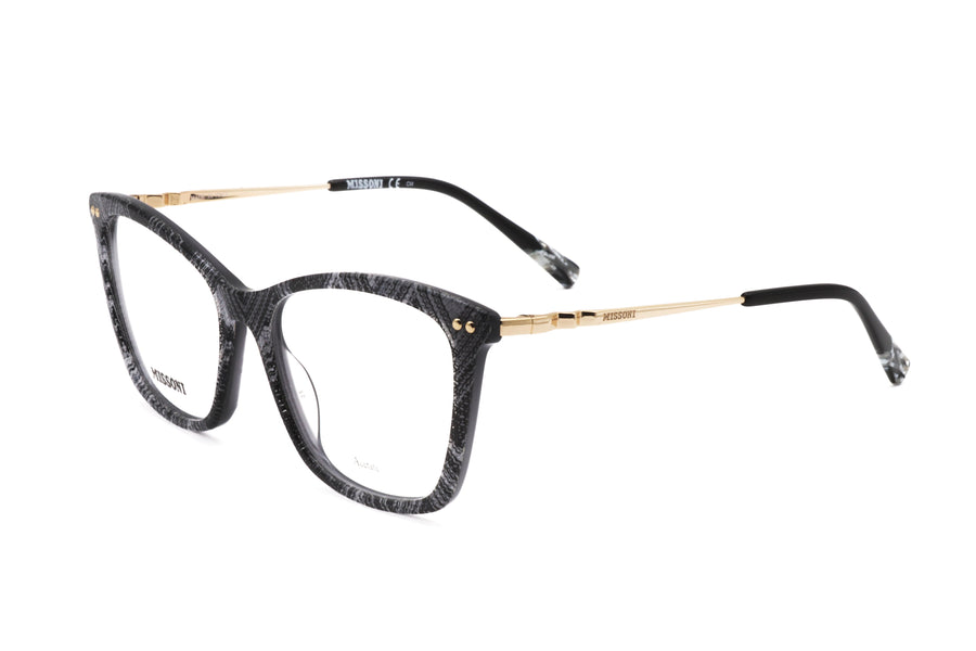 Preloved - Missoni Womens 53 Mm White Black Pattern Eyeglasses Mis0108-S37-53 One Color