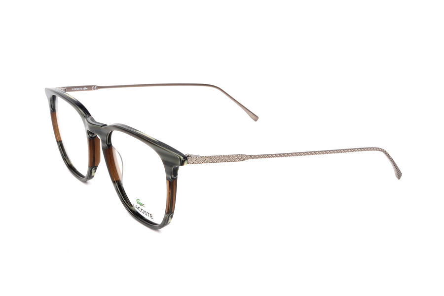 Preloved - Lacoste Mens 50 Mm Brown Grey Eyeglasses L2828-210-50 One Color