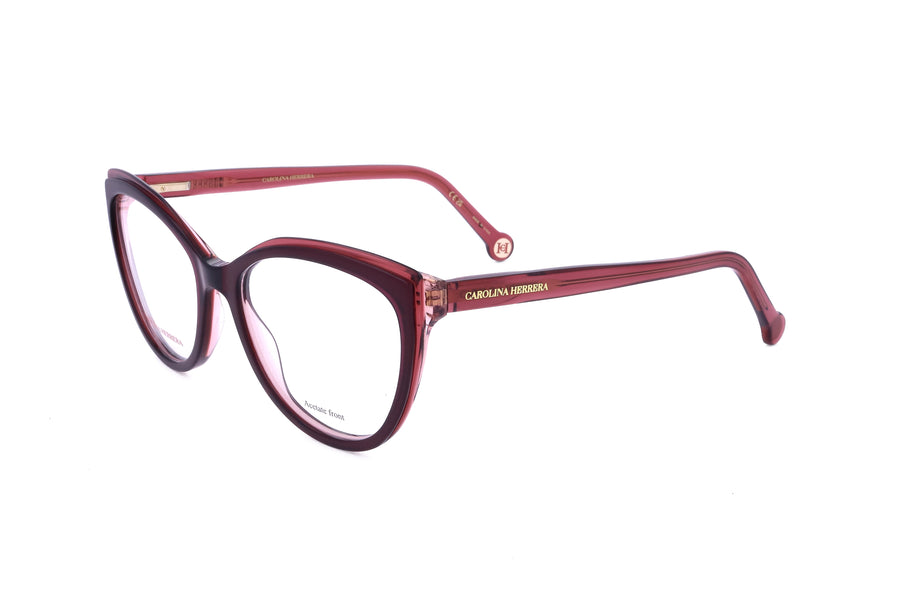Preloved - Carolina Herrera Womens 53 Mm Burgundy Red Eyeglasses Her0207-C8c-53 One Color
