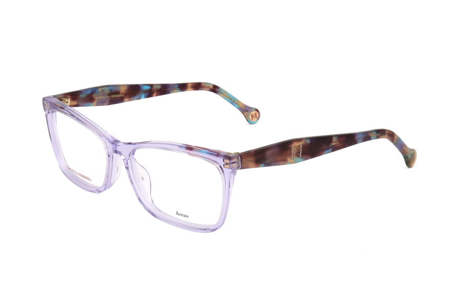 Preloved - Carolina Herrera Womens 56 Mm Lilac Havana Eyeglasses Her0202-G-S10-56 One Color