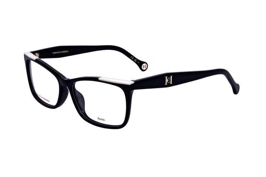 Preloved - Carolina Herrera Womens 56 Mm Black White Eyeglasses Her0202-G-80s-56 One Color
