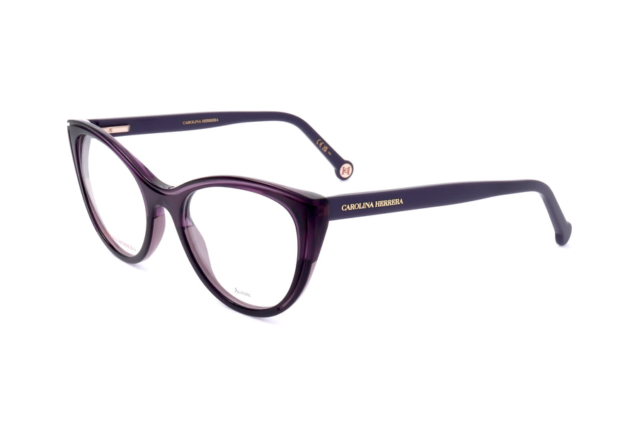 Preloved - Carolina Herrera Womens 53 Mm Glitter Violet Eyeglasses Her0171-Mw2-53 One Color