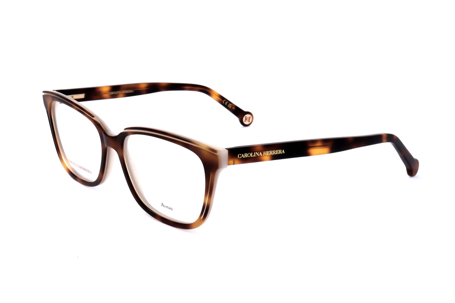Preloved - Carolina Herrera Womens 54 Mm Havana White Eyeglasses Her0170-C9k-54 One Color