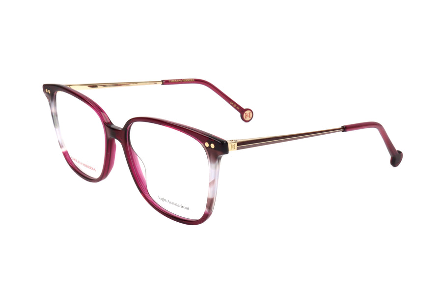 Preloved - Carolina Herrera Womens 53 Mm Burgundy Havana Eyeglasses Her0165-Ydc-53 One Color