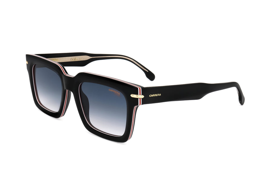 Preloved - Carrera Mens 52 Mm Striped Black Sunglasses Carrera316-S-M4p-52 One Color