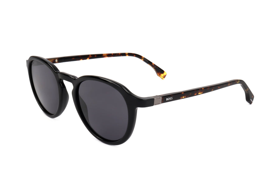 Preloved - Hugo Boss Mens 51 Mm Black Havana Sunglasses Boss1491-S-Wr7-51 One Color