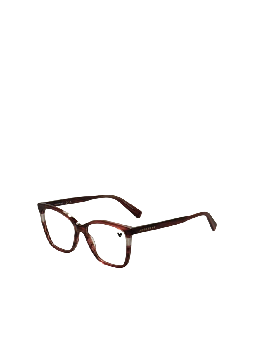 Preloved - Longchamp Womens 52mm Striped Red Eyeglasses Lo2741n-607-52 One Color