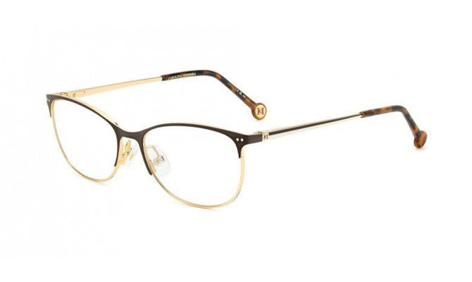 Preloved - Carolina Herrera Womens 54 Mm Gold Brown Eyeglasses Her0168-01q-54 One Color