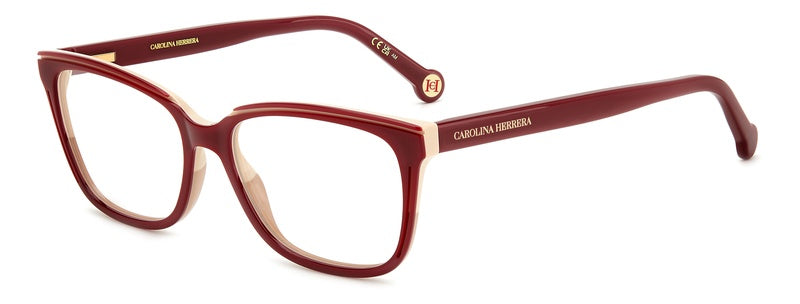 Preloved - Carolina Herrera Womens 54 Mm Burgundy Beige Eyeglasses Her0170-R9s-54 One Color