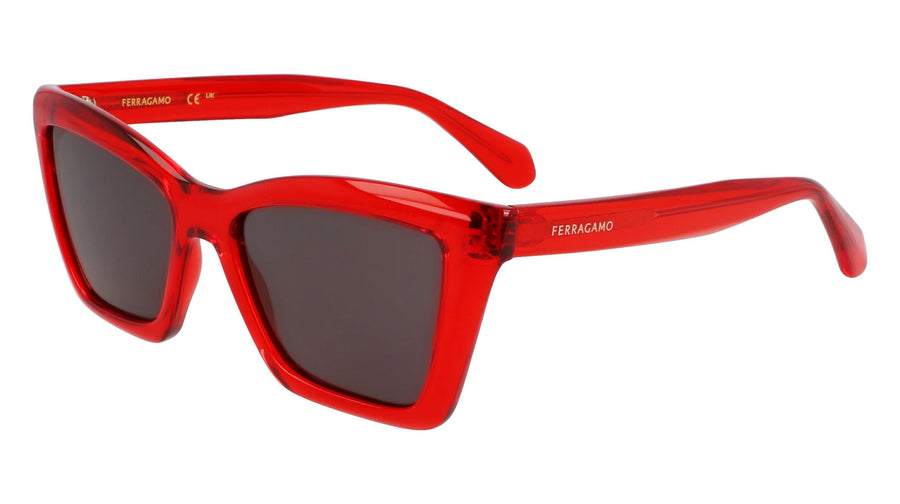 Preloved - Ferragamo Womens 53 Mm Transparent Red Sunglasses Sf2039se-616-53 One Color