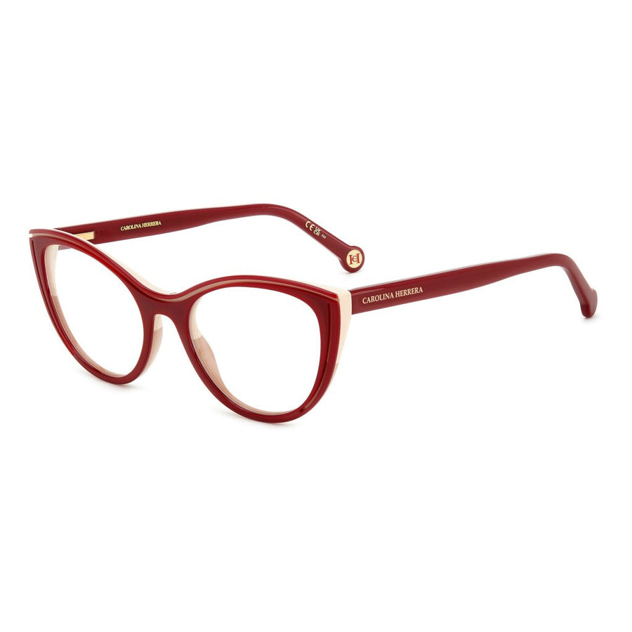Preloved - Carolina Herrera Womens 53 Mm Burgundy Beige Eyeglasses Her0171-R9s-53 One Color