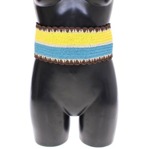 Dolce & Gabbana 100% Viscose belt in yellow