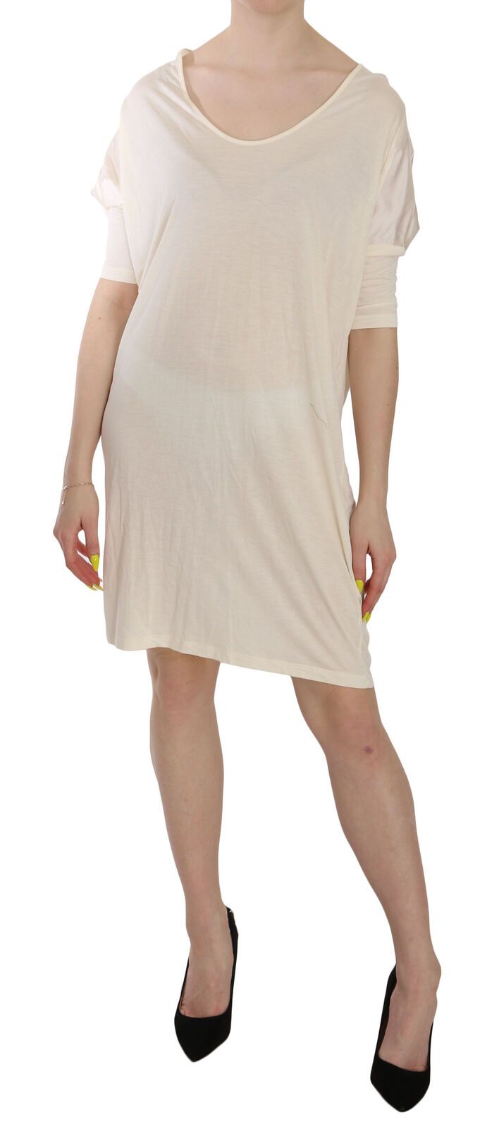 Costume National Cotton blend dress in cream