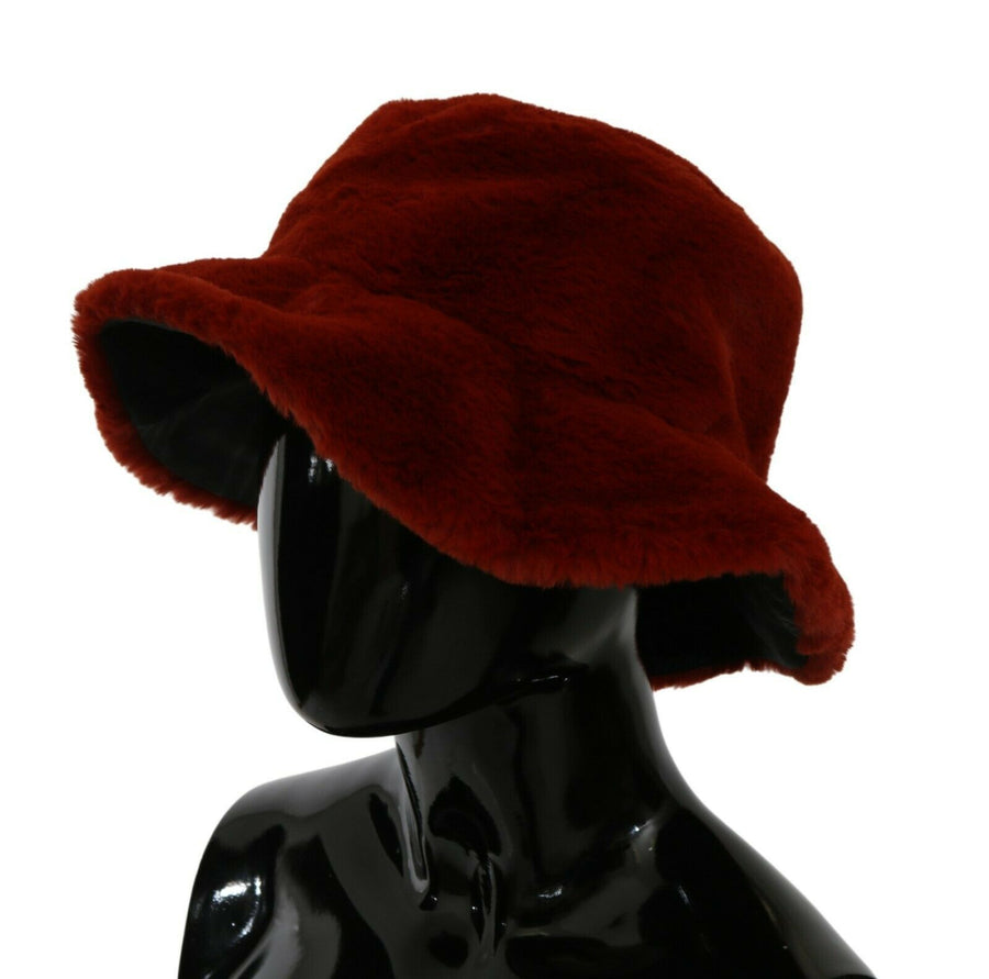 Dolce & Gabbana HAT20076 100% Polyester bucket hat in red
