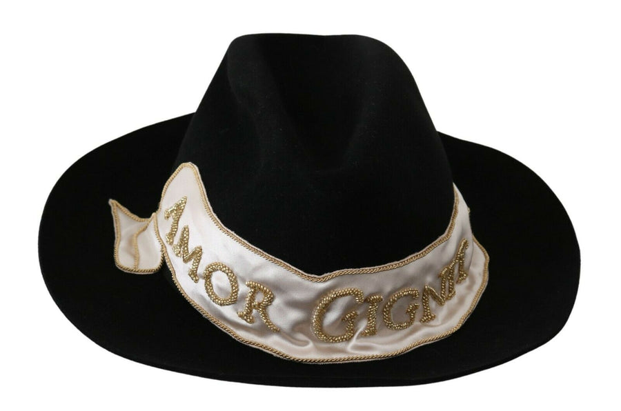 Dolce & Gabbana HAT20055 90% Lapin panama hat in black