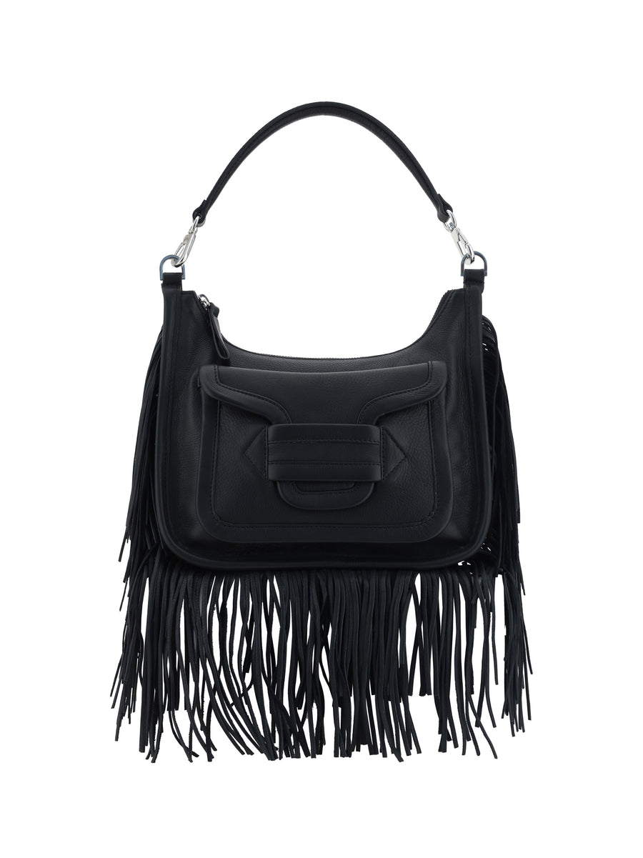 Alpha Day Miss Texas Shoulder Bag Black Calf Leather Bos Taurus