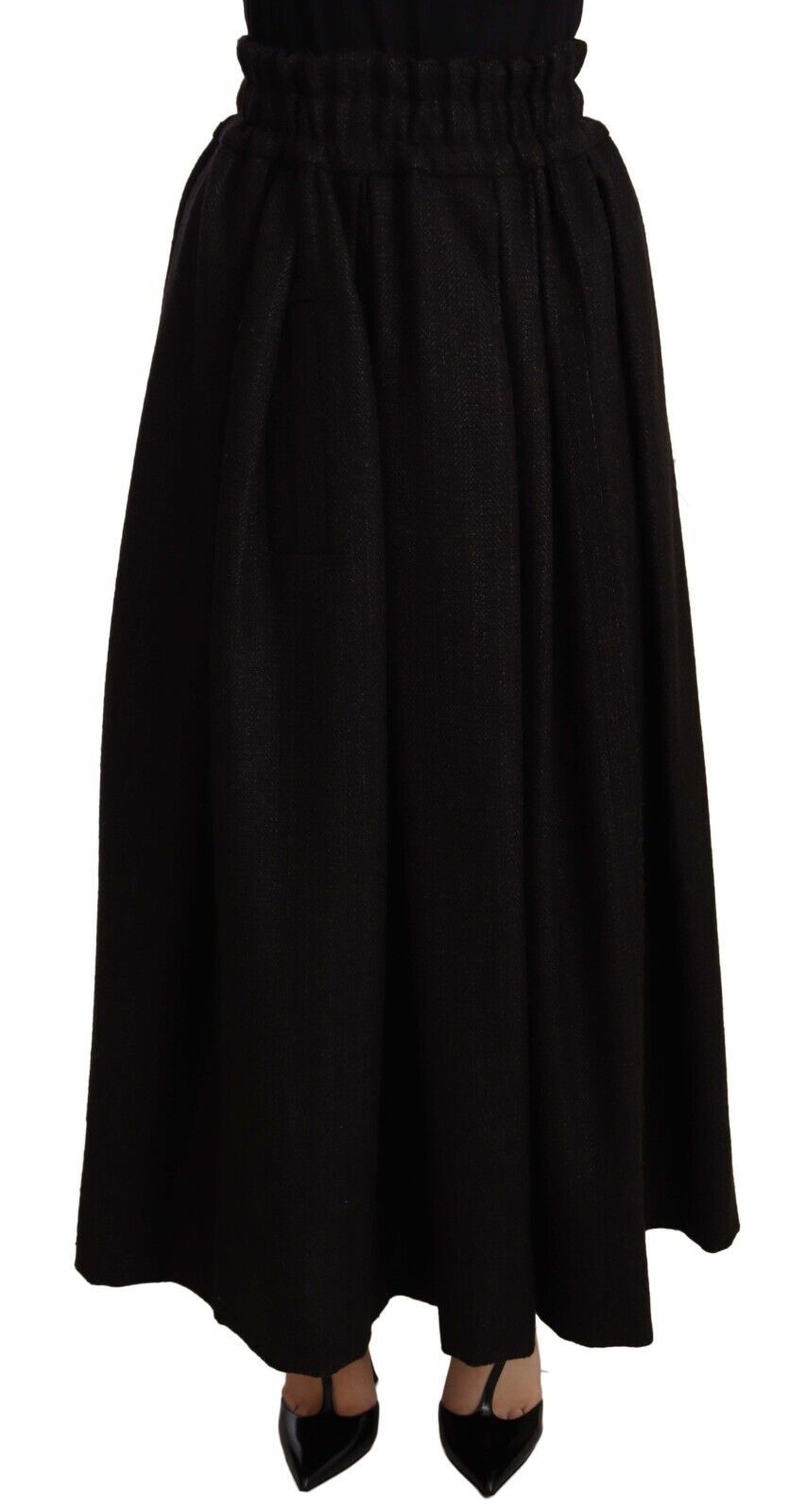 Dolce & Gabbana 85% Wool 15% Cotton skirt in black
