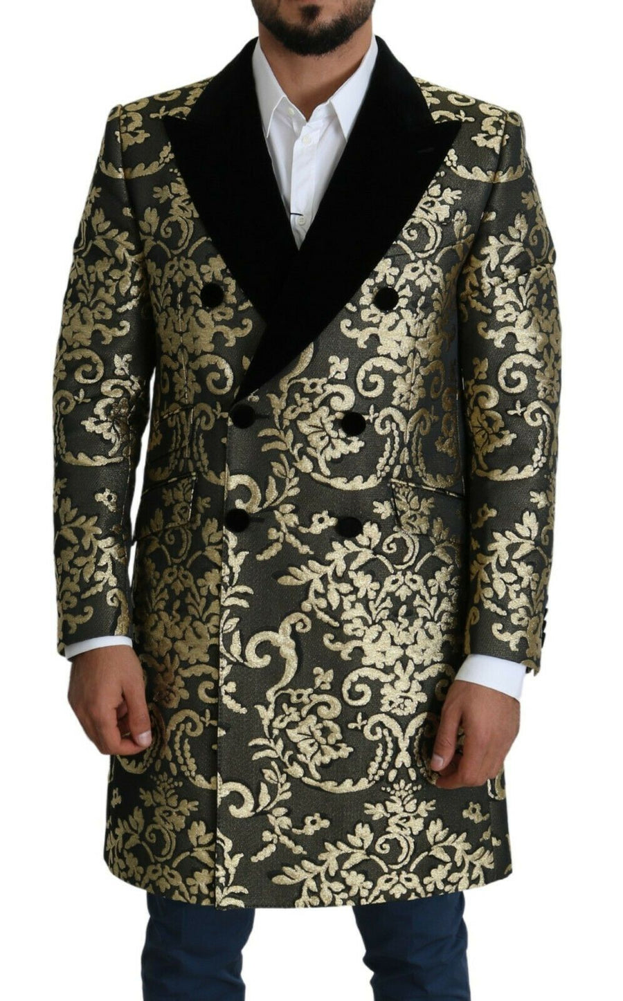 Dolce & Gabbana 54% Cotton coat in black