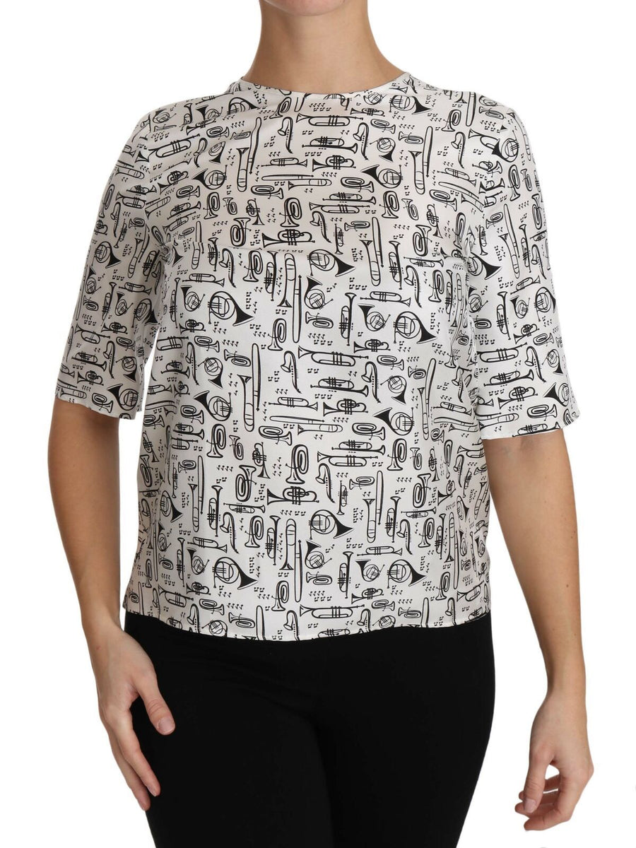 Dolce & Gabbana 100% Silk blouse in white