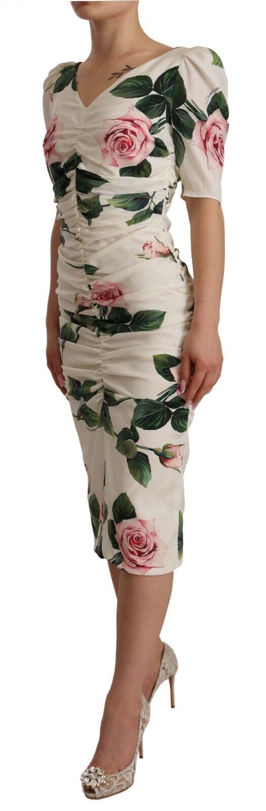 Dolce & Gabbana 94% Silk dress in white