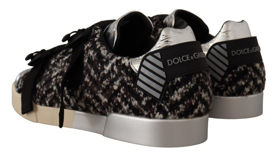 Dolce & Gabbana Leather sneaker in silver