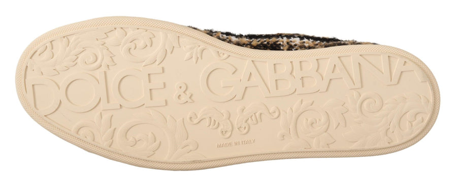 Dolce & Gabbana Cotton high-top sneaker in beige