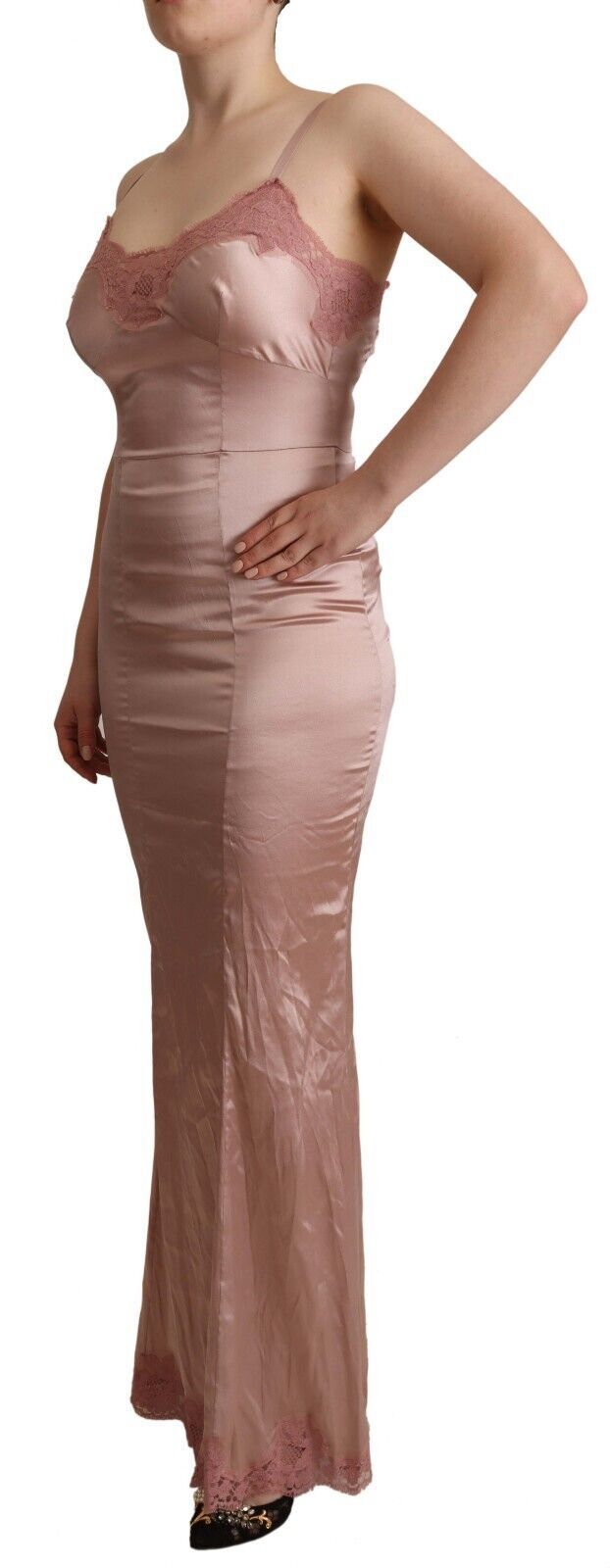 Dolce & Gabbana 100% Polyester maxi dress in pink
