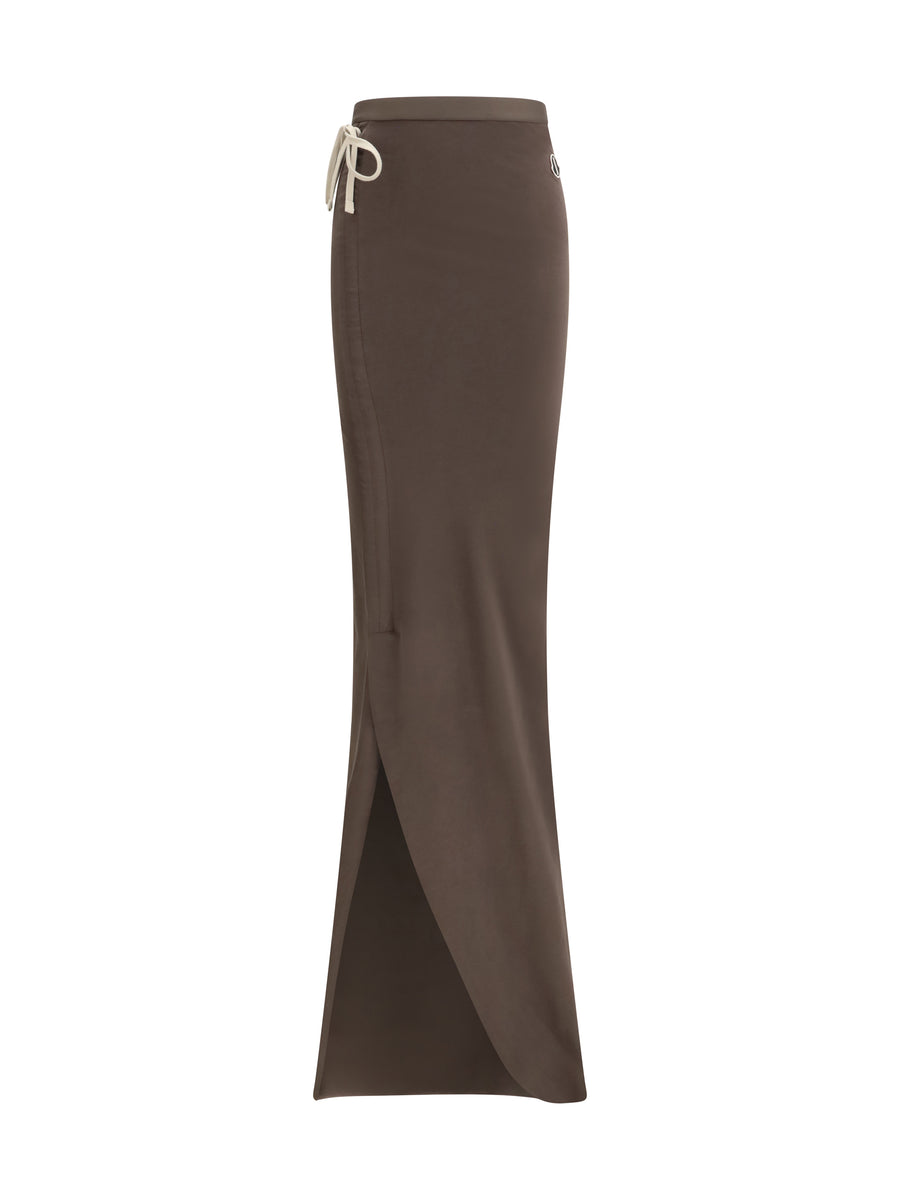 Moncler + Rick Owens 100% Cotton skirt in brown