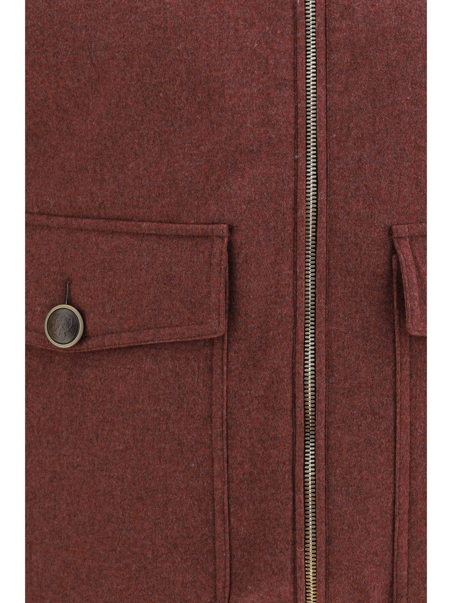 Wool Padded Vest Lava Outer: (ovis Aries) Blazers